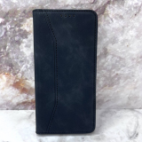 Чехол-книга NEW FASHION для Samsung Galaxy A56 из нубука с сил. основанием и визитницей, черная