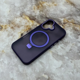 Чехол для Iphone 15 прозрачно-матовый, фиолетовый