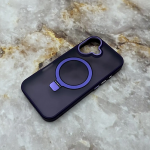 Чехол для Iphone 15 прозрачно-матовый, фиолетовый