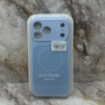 Силиконовый чехол для Iphone 17 Pro Max Silicone Case с MagSafe, защита камеры, голубой