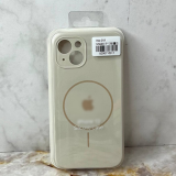 Силиконовый чехол для Iphone 14 (6.1) Silicone Case с MagSafe, защита камеры, в блистере, молочный