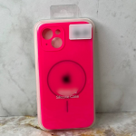 Силиконовый чехол для Iphone 16 Silicone Case с MagSafe, защита камеры, в блистере, розовый