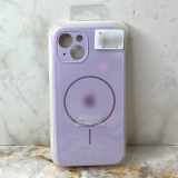 Силиконовый чехол для Iphone 16 Silicone Case с MagSafe, защита камеры, в блистере, сиреневый
