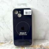 Силиконовый чехол для Iphone 14 (6.1) Silicone Case с MagSafe, защита камеры, в блистере, синий