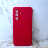 Силиконовый чехол Realme C71 матовый soft touch, однотонный, красный