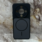 Чехол для Xiaomi Redmi Note 15 4G матовый, защита камеры, металлические кнопки, черный