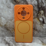 Чехол для Xiaomi Redmi Note 15 PRO 4G матовый, защита камеры, металлические кнопки, оранжевый