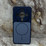 Чехол для Xiaomi Redmi Note 15 PRO 4G матовый, защита камеры, металлические кнопки, синий