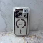 Силиконовый чехол для Samsung Galaxy A07 прозрачный в сеточку, с защитой, magsafe, в блистере, №3