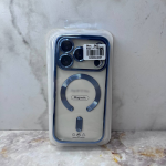 Силиконовый чехол для Samsung Galaxy A07 прозрачный в сеточку, с защитой, magsafe, в блистере, №4