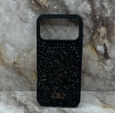 Чехол SW для Samsung Galaxy A27 поверхность из страз, силиконовый борт и окантовка камеры, черный