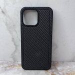 Чехол для Iphone 16 Pro тактильный, тканевый, силиконовый борт, черный