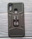 Чехол для Samsung Galaxy A11 противоударная, трансформер с выдвижной подставкой, черная