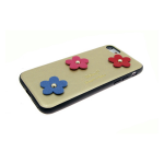 Чехол для Iphone 5/5S кожаные цветы, золотая