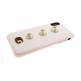 Чехол для Iphone 6/6S крупный жемчуг с жуками, розовая