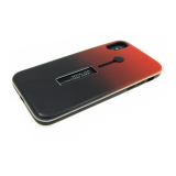 Чехол для Iphone 5/5S противоударная с хлястиком, двухцветная красно-черная