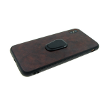 Чехол для Iphone 7 Plus/8 Plus эко-кожа, рифленый борт с подставкой, коричневая