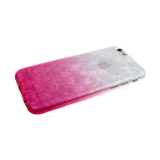 Силиконовый чехол для Samsung A70 мраморный рисунок, двухцветный, бело-розовый