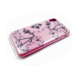 Силиконовый чехол для Iphone XR 6.1 Silicone Case с узором, розовый