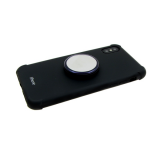 Силиконовый чехол для Iphone XS Max 6.5 с металлическим попсокетом, черный