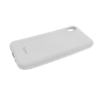 Силиконовый чехол Samsung Galaxy A70 Soft Touch матовый с логотипом, серый