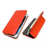 Чехол-книга Fashion Case для Xiaomi Redmi Note 10S с силиконовым основанием и магнитом, красная