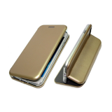 Чехол-книга Fashion Case для Samsung Galaxy A22 4G с силиконовым основанием и магнитом, золотая