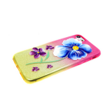 Силиконовый чехол для Iphone 6/6S блестяшки с цветами, цветок крупный