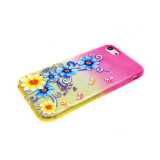 Силиконовый чехол для Iphone 6/6S блестяшки с цветами, цветы с ветвями