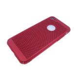Чехол для Samsung J310 Galaxy J3 2016 Пластик Soft touch перфорированный, красная