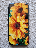 Чехол-книга Fashion Case для Tecno Pova 5, красочный принт, желтые цветочки, красный