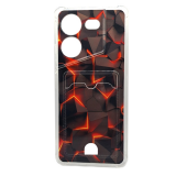 Силиконовый чехол для Tecno Pova 5/Pova 5 Pro, с визитницей и антишок, принт, техно рис. №1