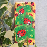 Чехол-книга Fashion Case для Tecno Spark Go 1, принт, божьи коровки, золотой