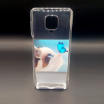 Силиконовый чехол для Xiaomi Redmi Note 9/ 9S/ 9 Pro, прозрачный с принтом, котик голубоглазый