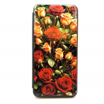 Чехол-книга Fashion Case для Xiaomi POCO X3, красочный принт, красные и желтые розы, черный