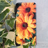 Чехол-книга Fashion Case для Xiaomi Redmi 10, принт, желтые цветочки, черный