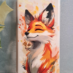 Чехол-книга Fashion Case для Xiaomi Redmi 8, принт, лисичка, золотой