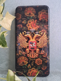 Чехол-книга Fashion Case для Xiaomi Redmi A1 Plus, красочный принт, герб, черный