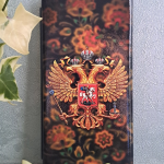 Чехол-книга Fashion Case для Xiaomi Redmi A1 Plus, красочный принт, герб, черный