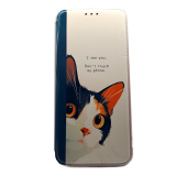 Чехол-книга для Xiaomi Redmi A1 Plus, с защитой, принт, котик 