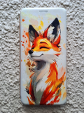 Чехол-книга Fashion Case для Xiaomi Redmi Note 12 4G, красочный принт, лисичка, золотой