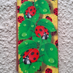 Чехол-книга Fashion Case для Xiaomi Redmi Note 12 5G, принт, божьи коровки, розово-золотой