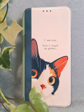 Чехол-книга для Xiaomi Redmi Note 12 5G, с защитой, принт, котик 