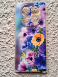 Силиконовый чехол для Xiaomi Redmi Note 14 Pro 4G, антишок, красочный принт, желтые и сиреневые цвет
