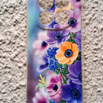 Силиконовый чехол для Xiaomi Redmi Note 14 Pro 4G, антишок, красочный принт, желтые и сиреневые цвет