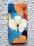 Чехол-книга Fashion Case для Xiaomi Redmi 13 4G, красочный принт, цветок пять лепестков, золотой