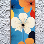 Чехол-книга Fashion Case для Xiaomi Redmi 13 4G, красочный принт, цветок пять лепестков, золотой