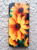Чехол-книга Fashion Case для Xiaomi Redmi 13 4G, красочный принт, желтые цветы, золотой