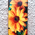 Чехол-книга Fashion Case для Xiaomi Redmi 13 4G, красочный принт, желтые цветы, золотой