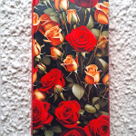 Чехол-книга Fashion Case для Xiaomi Redmi 14C, красочный принт, красные и желтые розы, красный